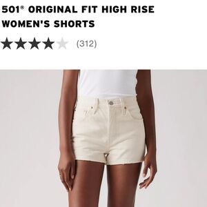 Levi's High Waist Women's Shorts - Cream
